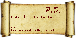 Pokoráczki Dejte névjegykártya